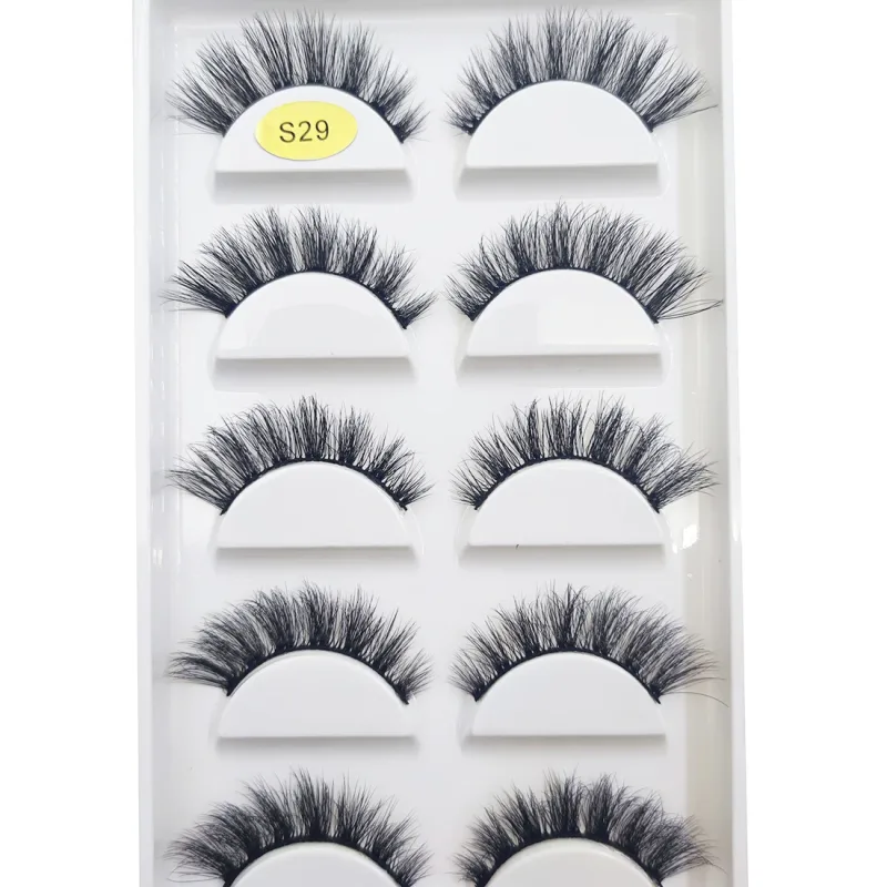 New 5 Pairs Natural 3D False Eyelashes Makeup Mink Eyelash Fake Eye Lashes Faux Cils Make Up Beauty Maquillaje Tools H13 Cat — image 19