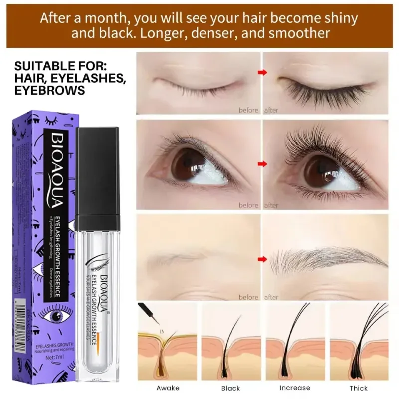 Fast Eyelash Growth Serum 7 Days Natural Eyelash Enhancer Longer Fuller Thicker Curling Lash Treatment Eye Care Products Makeup — image 5