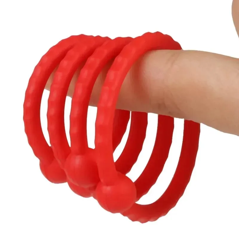 Cock Rings Silicone Ball Stretcher Delay Ejaculation TPE Penis Ring for Men Sex Toys Adjustable Semen Lock Ring SM Penis Sleeve — image 10