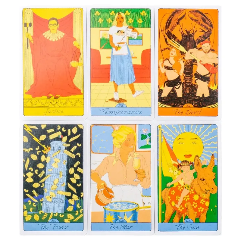 Pasta Tarot 78-Card Deck Board Game 10.3x6cm Delicious Divination Answer Your Questions & Manifest Juiciest Desires