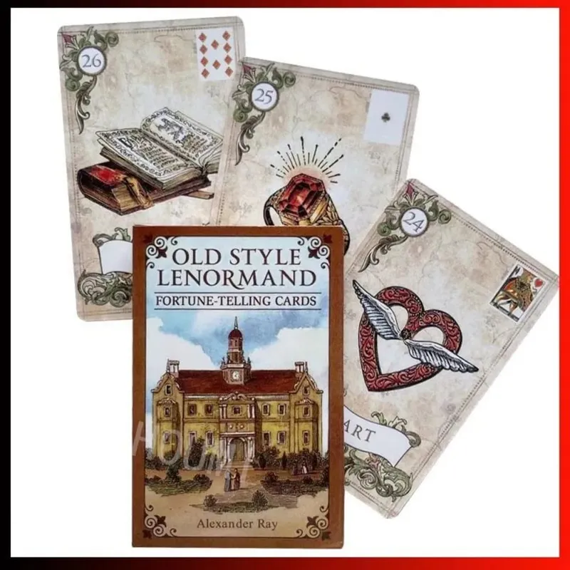 38 Sheets English Version Old Style Lenormand Fortune-telling Cards 9*6cm