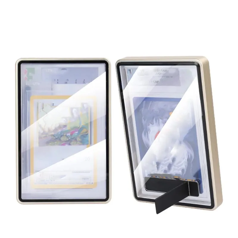 Aluminum Alloy Multicolor Trading Card Protect Case with Stand For PSA BGS Graded Card Support Horizontal and Vertical