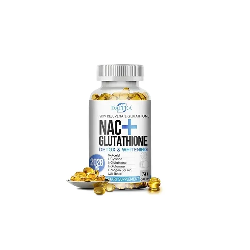Daitea NAC Supplement - Milk Thistle Glutathione Collagen Capsules - Skin Health & Vitality Detoxification Immune Support