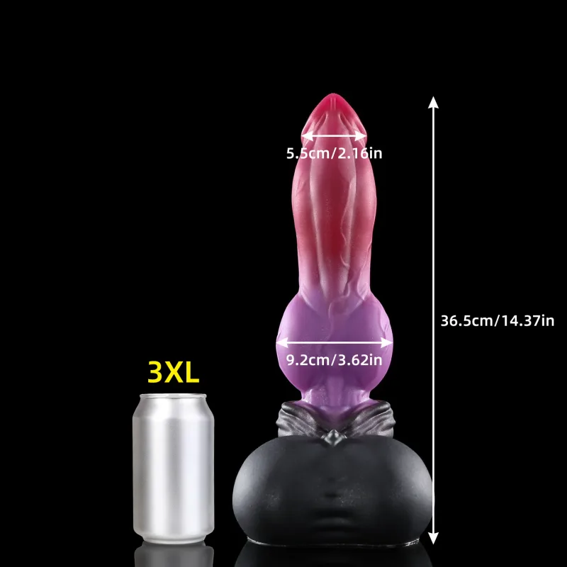 Nothosaur Purplish Red Realistic Huge Anal Plug Butt Plug Animal Fantasy Dildo Massage Anus Dilator Sensual Exploration Sex Toy