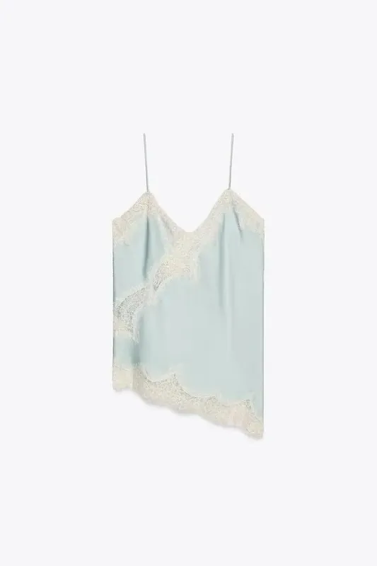 Bruin Satijn Kant Splicing Sling Jurk Vrouwen Elegante Onregelmatige Zoom V-hals Backless Mouwloze Jurk Chic Vrouwen Party Club vestidos