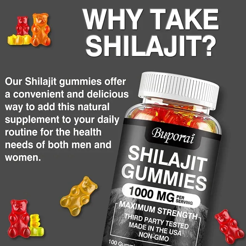 Shilajit Gummies - Energy Level Memory and Focus Support Relieve Stress Overall Health