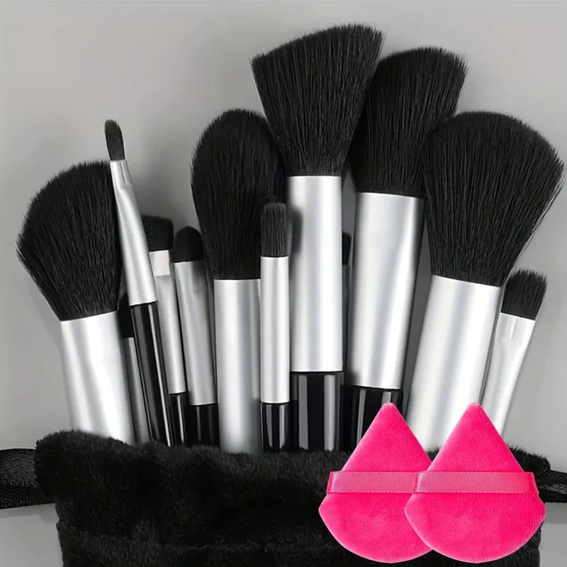 Makeup Brushes Set 13Pcs Premium Synthetic Brush Foundation Powder Blending Concealer Eyeshadow Blush Cosmetics Brushes Travel — image 15