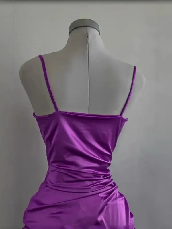 2026 New Style Strapless Ruffled Slit Sexy Form-Fitting A-line Dress — image 6
