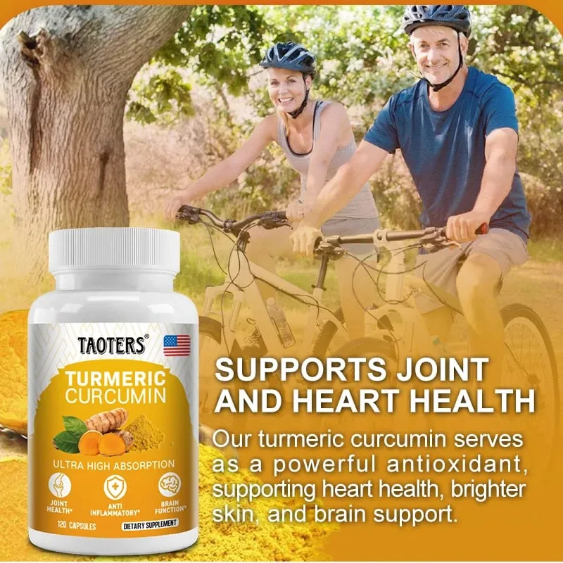 Turmeric Curcumin Capsules Natural Joint Support Relieve Joint Pain Support Brain Health & Heart Health — image 5