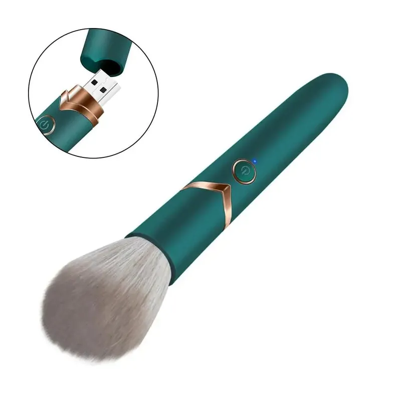 1PC 2 In 1 Electric Foundation Brush Vibration Makeup Brush Multi-Function Soft Fluffy Portable Rechargeable Detail Makeup Tools — image 2