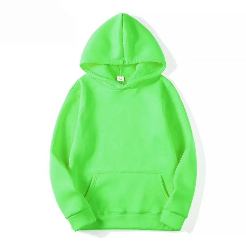 2025 Men's Solid Color Hooded Sweaters Men's Warm Wool Sweater Fashionable Street Clothing Loose Breathable Jersey Brand Hooded