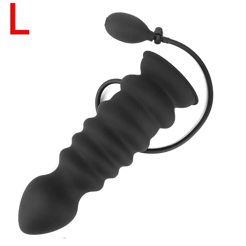 Huge Inflatable Anal Plug with Suction Cup Silicone Big Butt Plug Anus Expansion Stimulator Prostate Massage Anal Sex Toys — image 8