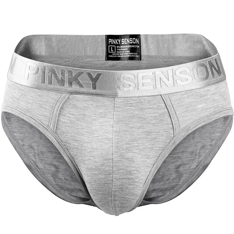 Pinky seaso marca melhor venda sexy calças triângulo modal fino cor sólida roupa interior masculina cuecas modais ventilar plus size