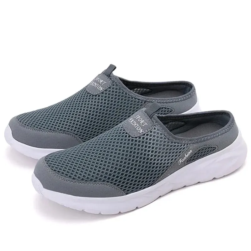 Hot Sale Men Half Slipper High Quality New Design Mesh Shoes Breathable Outdoor Sandals Comfortable Couples Walking Shoes