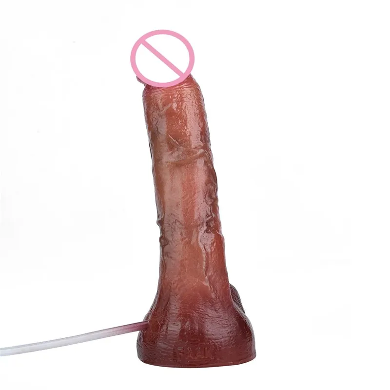 Lifelike Squirting Penis Silicone Ejaculation Large Realistic Dildo With Sucker Skin Touch Anal Sex Toys For Women