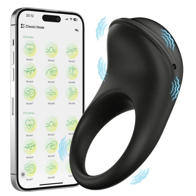 APP Control Vibrator Cock Ring for Men Delay Ejaculation Penis Ring Sex Toys Lock Penisring Cockring Adult Male Sex Supplies 18+
