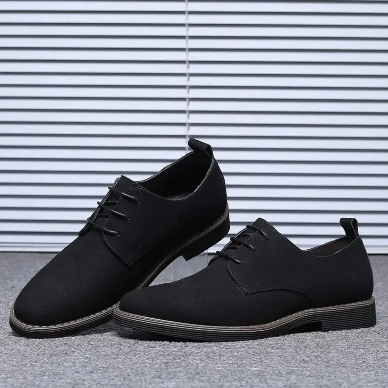 Mens Dress Shoes Legitimate Leather Shoe PU Suede Casual Men Designer Social Male Black Business Luxury Men's Wedding Summer Man — image 3