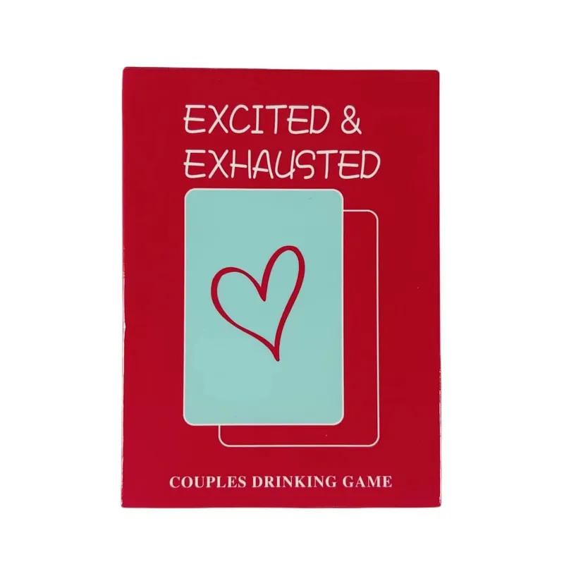 Excited Exhausted Card Game Best Couples Drinking Games 50x Playing Cards Deck For Party Drunk Cards — image 3
