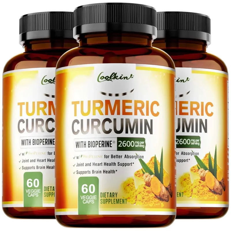 Turmeric Curcumin Capsules - with Black Pepper - Helps Joint Antioxidant & Immune System Anti-Inflammatory