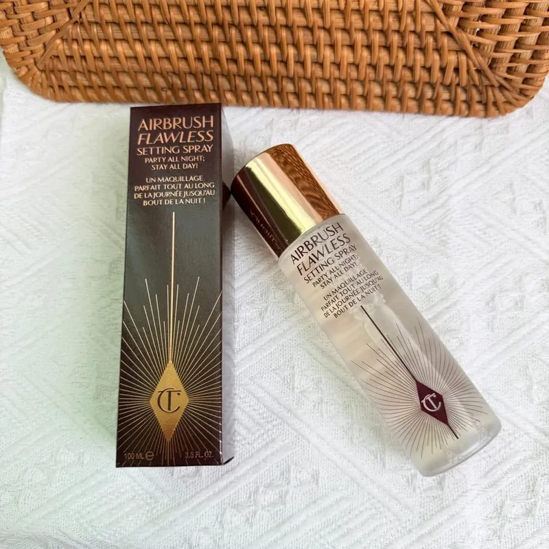 Charlotte Tilbury Airbrush Flawless Finish Smoothing Pore-blurring Makeup CT Limited Edition Silver Disk Setting Powder Cosmetic