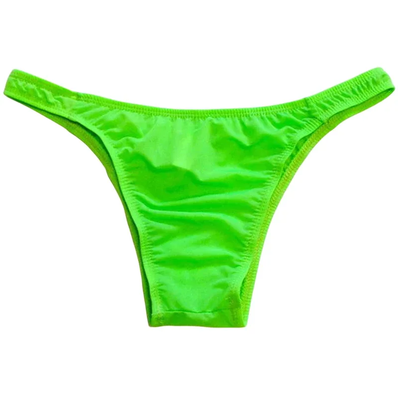 Narrow Waist Seamless Ice Silk Briefs Men Sexy Transparent Underwear Low Waist Bikini Panties Adult Lingerie