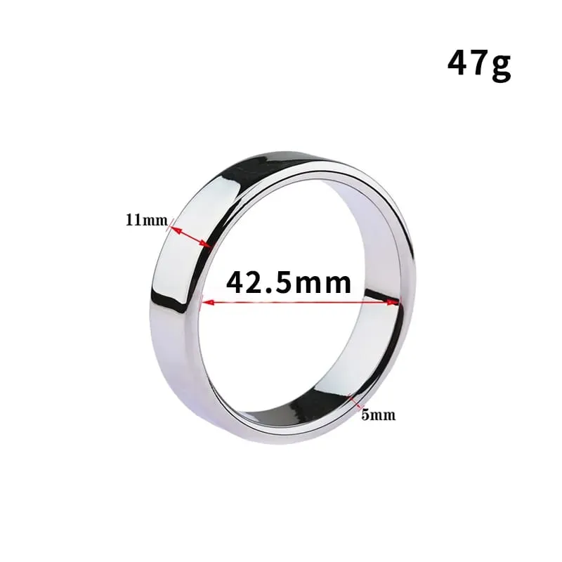 6 sizes Stainless Steel Male Penis Ring Ball Scrotum Stretcher Ejaculation Delay Metal Cock Rings BDSM Sex Toys For Men Cockring