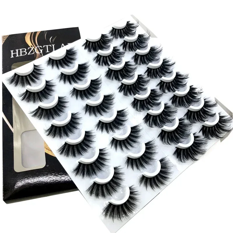 16 Pairs 3D Mink Hair False Eyelashes Natural/Thick Long Eye Lashes Wispy Makeup Beauty Extension Tools
