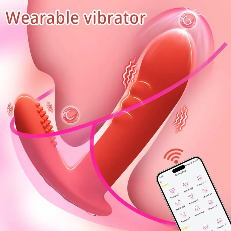 Vuxentillbehör APP Kontroll Dildo Vibrator Vagina Vibrator Kvinnlig Klitorisstimulator Onani Vuxen Sexleksak för Kvinna — image 2