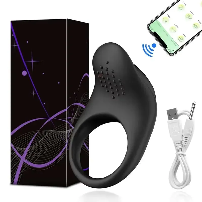 APP Control Vibrating Cock Ring for Men Penis Ring G Spot Clitoris Clit Stimulator Delay Ejaculation Sex Toy for Adult Products