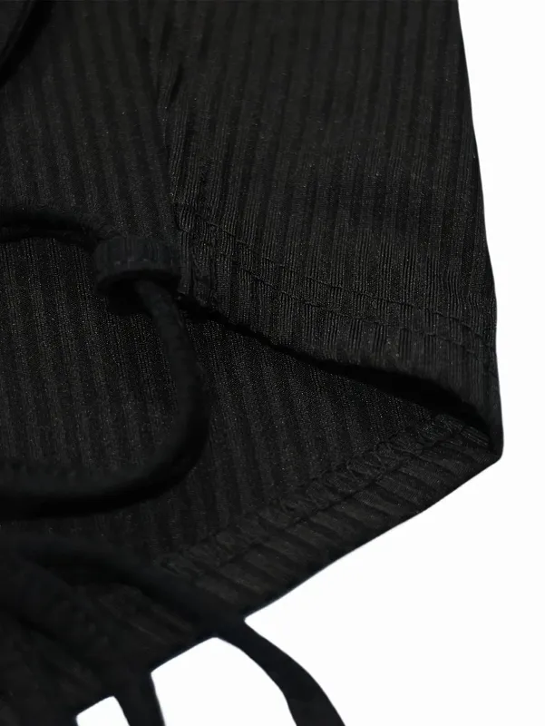 Elegant Cotton Knit Slingback Top with Crisscross Back Tie - Chic Comfy t& Season Versatile