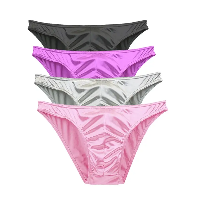 Mierside One Piese Plus Size Men Underwear Panties Men's Bulge Pouch Breathable Silk Panties Large Size Lot Soft Underpant S-3XL