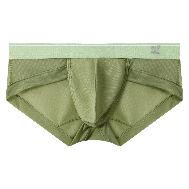 New sissy Men's panties Super Soft Comfortable Underwear Ice Silk Sheer Mesh Men's Briefs Printed Shorts Low-Waist Underpants — image 15