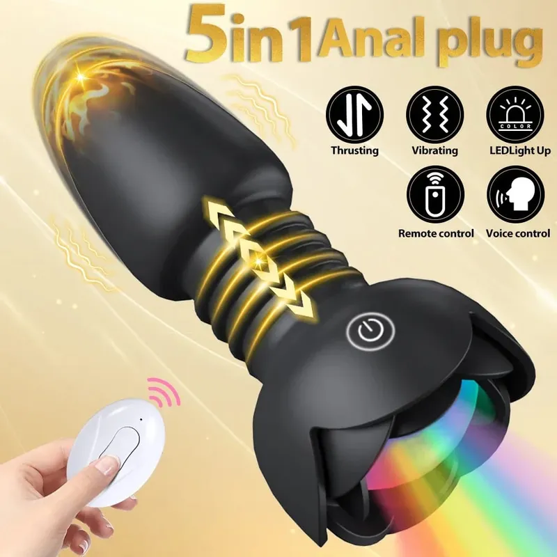Anal plug Telescopic Sex Toy for Men Remote Control Butt Plug Prostate Massager Female Vagina Masturbato Adult Anal Sex Toys 18