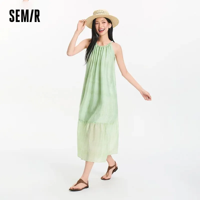 Semir נשים שמלת קשת מרקם הלטר צוואר חופשה קו מקסי 2026 קיץ רומנטי טרי אלגנטי רך נוח חופשה למעלה — image 4