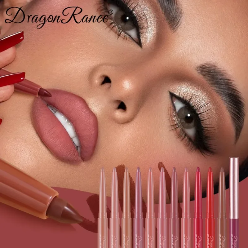 Multi Color Matte Lip Liner Crayon Velvet Waterproof Lip Pencil for Outline & Fill Lips Long Lasting Non Stick Lip Makeup