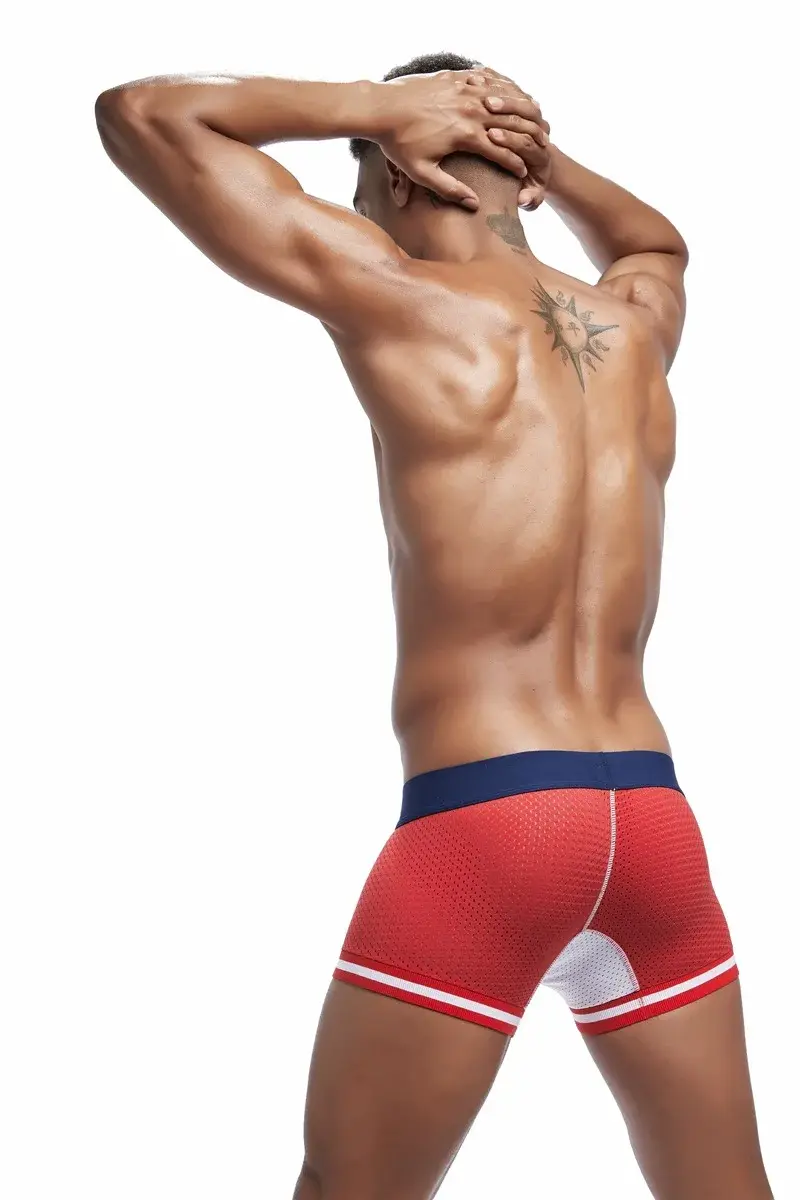Jockmail Heren Boxer Mesh Ondergoed Ademend Comfortabel Zacht Comfortabel Sportshort Volwassen Man Slipje Kleding Lingerie