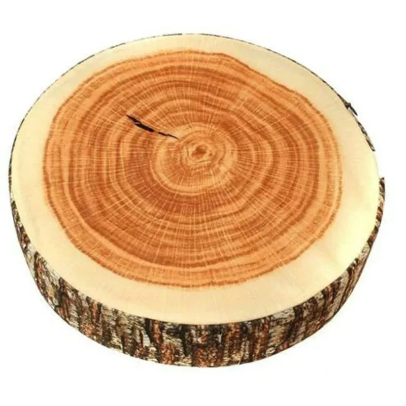 Stump Creative Pillow High Simulation Round Stump/wooden Board/cutting Board Modeling Cushion Cute Pillows
