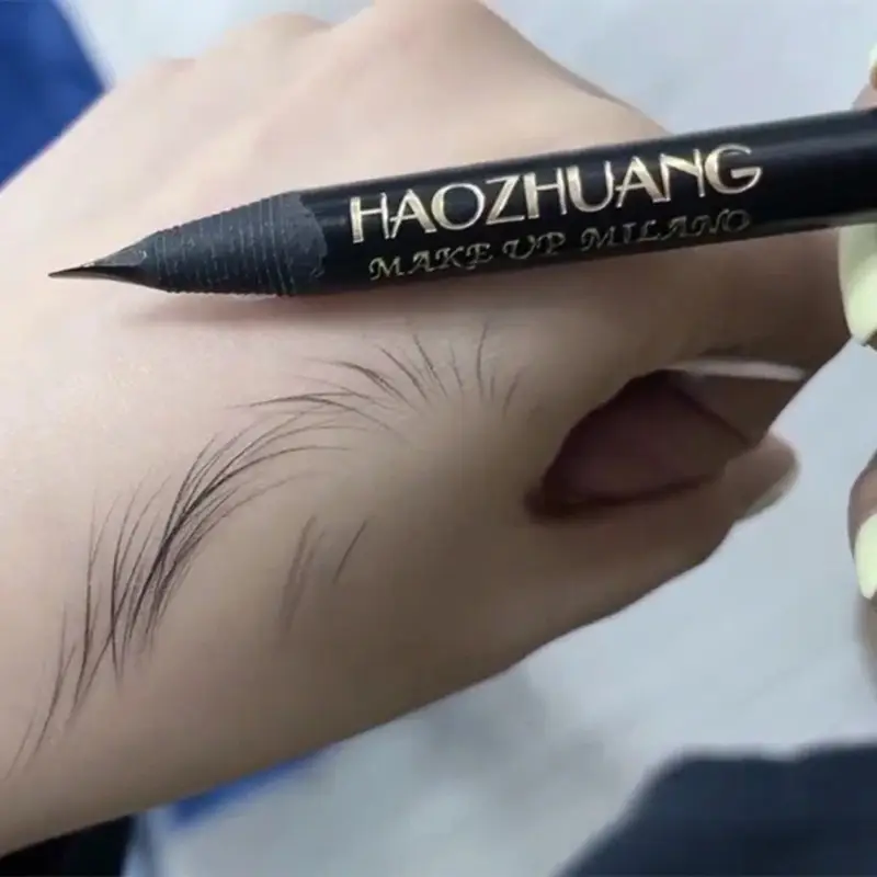 Pull Eyebrow Pencil Black Makeup High Quality Wild Line Eyebrow Pencil Hard Core Flat Head Pen White Waterproof