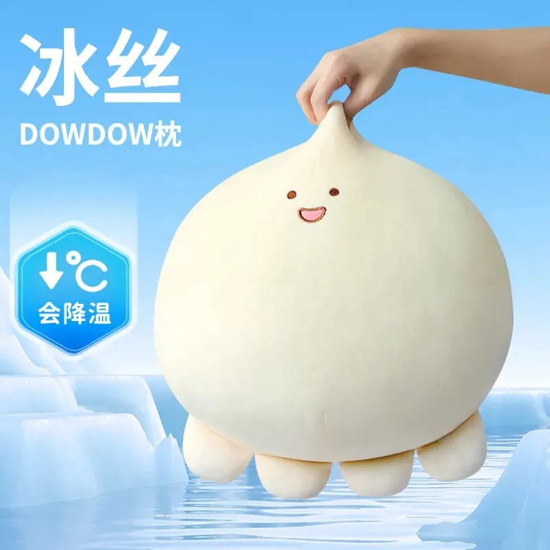 Polvo resfriamento travesseiro de pelúcia gelo seda descompressão cura boneca de pelúcia travesseiro de dormir para mulheres chinês presente do dia dos namorados