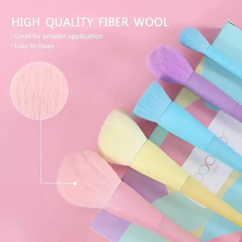17 Color Multi-Color Makeup Brushes Macaron Color Brushes Eyeshadow Foundation Makeup Brush Set Colorful Makeup Tools Full Set