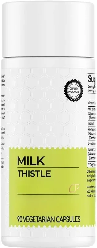 Mjölktistelextrakt 300 mg kapslar med vitamin C Inositol örttillskott 90 kapslar icke-GMO glutenfria