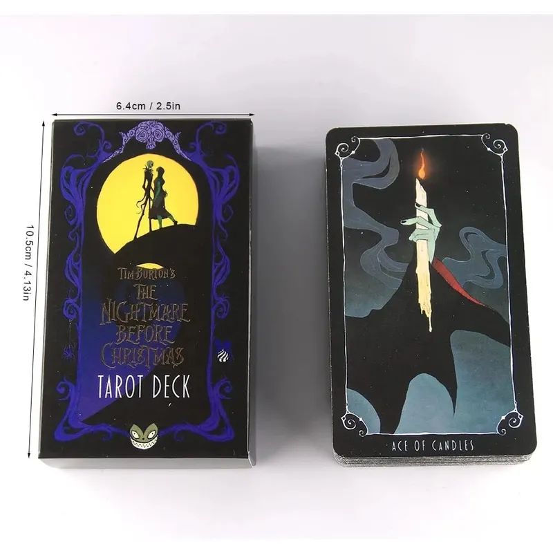10.3*6cm Fortune Nightmare Before Christmas Taort Sortilege Board Game High Magic Tarot Deck Rider Waite