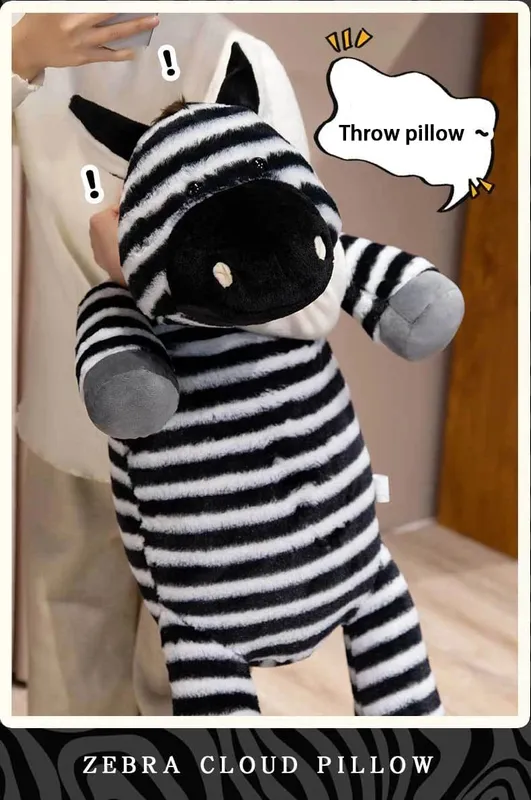 40/60/90cm plush toy zebra plush throw pillow sofa pillow sleeping pillow room decoration leg-hugging doll