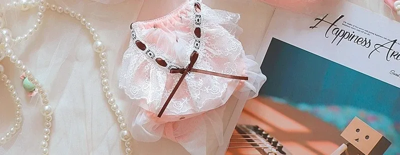 Kawaii Japanese Style Bra Set Underwired Lace Design Sweet & Sensual Look Light Push Up Support for Girls A/W Season Lingerie