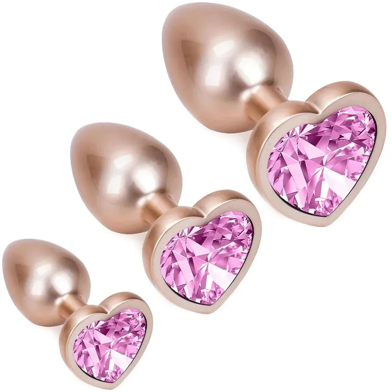 Colorful Small Medium Large Anal Plug Set Metal Anal Beads Butt Plug Jewelry Insert Sex Toy For Female Male