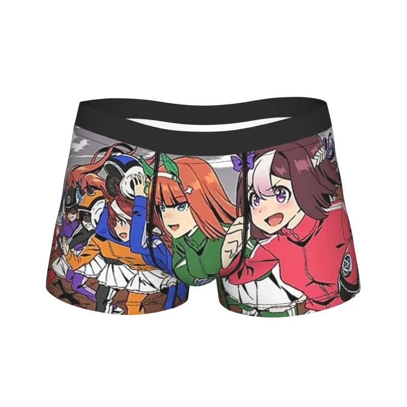 Erkekler Uma musume Pretty Derby Anime İç Mizah Boxer Külot Şort Külot Erkek Nefes Külot Artı Boyutu