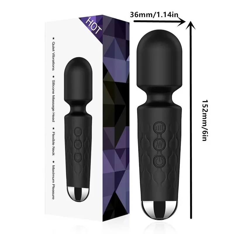 Powerful Clitoris Stimulation Adult Personal Silicone Sex Toy Magic Av Wand Massager Dildo Masturbator Vibrator For Women Female