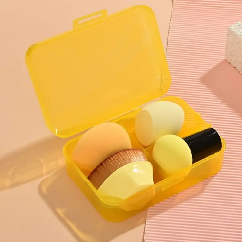 4Pcs Beauty Pro Foundation Cosmetic Puff Set Dry Wet Usable Makeup Tool Magic Brushes With Box Sponge Powder Makeup — image 14