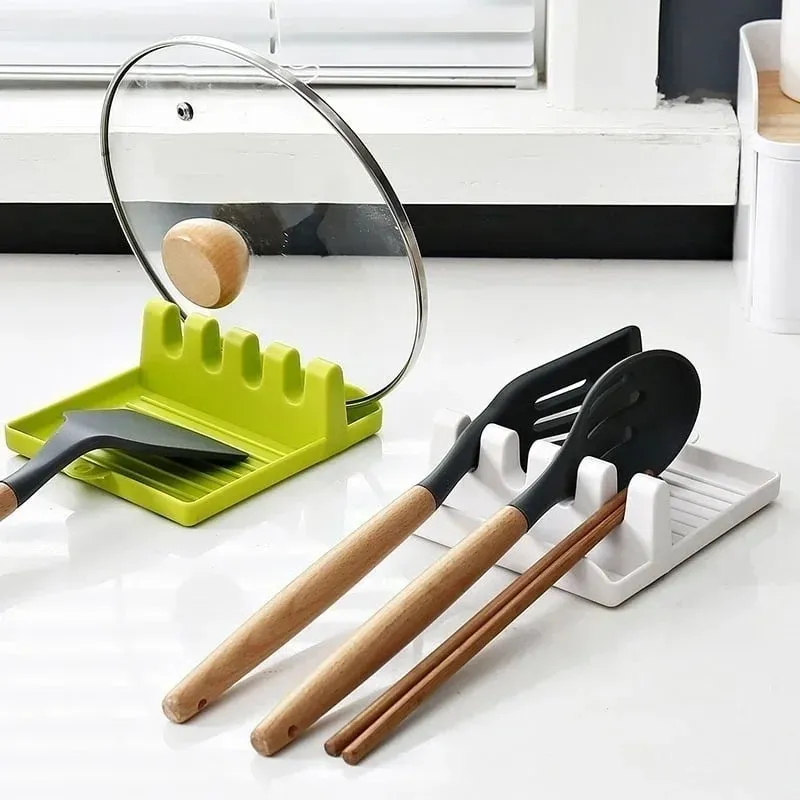 Pan Lid Holder Supports Spoons Pot Cover Rests Spatula Stand For Kitchen Convenience Utensils Tools Accessories Cooker Organizer — image 10