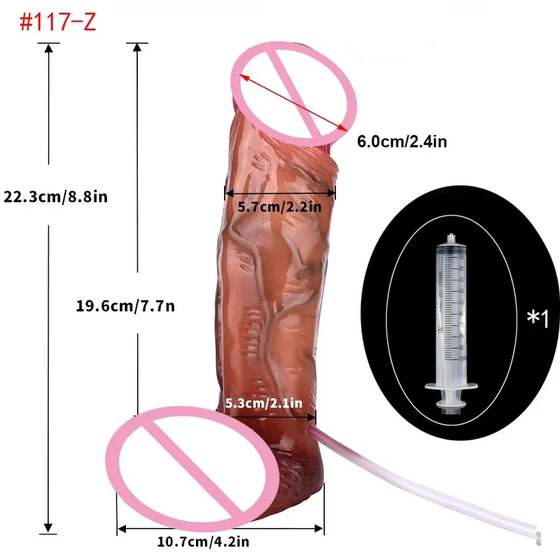 Lifelike Squirting Penis Silicone Ejaculation Large Realistic Dildo With Sucker Skin Touch Anal Sex Toys For Women